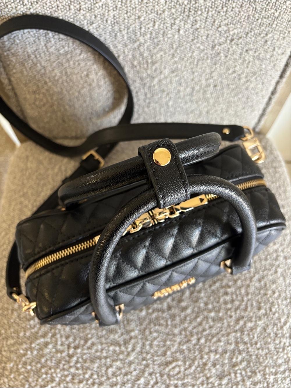 Guess Atabey Quilted Box Satchel Bag w/ Detachable Adjustable Strap New - Picture 2 of 16